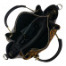Дамска чанта естествена кожа с косъм от пони Fabiana черна/животински принт