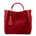 Дамска чанта естествена кожа с косъм от пони Fabiana червена/червена