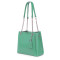 Дамска чанта от естествена кожа Paula, фъстък зелена