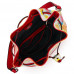 Чанта от естествена кожа с флорални мотиви Sophia FF3, червена