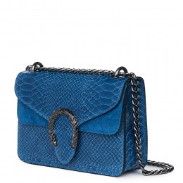 Дамска чанта от естествена кожа Diane, синя