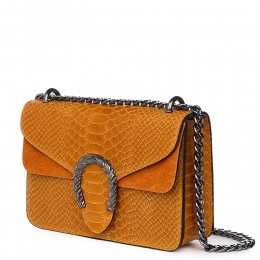 Дамска чанта от естествена кожа Diane, оранжева