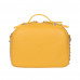 Дамска чанта тип портмоне от естествена кожа Cora, жълта