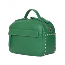Дамска чанта тип портмоне от естествена кожа Cora, зелена