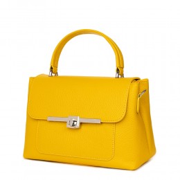 Дамска чанта от естествена кожа Sierra, жълта