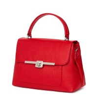 Дамска чанта от естествена кожа Sierra, червена