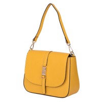 Чантата тип портмоне от естествена кожа Aretha, жълта