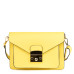 Дамска чанта от естествена кожа Catalina, светло жълта