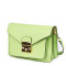 Дамска чанта от естествена кожа Catalina, светло зелена