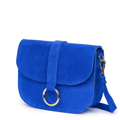 Дамска чанта Vera от естествена кожа, синя
