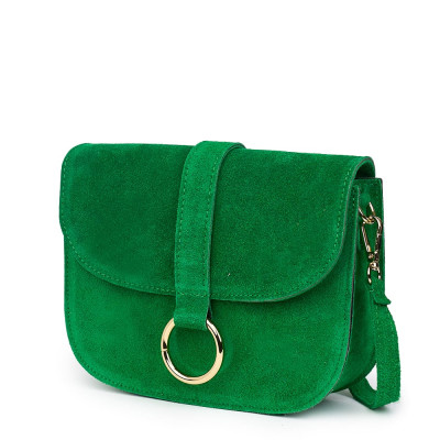 Дамска чанта Vera от естествена кожа, зелена