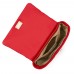 Ватирана кожена чанта Greta, червена