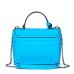 Дамска чанта Mony от естествена кожа, светло синя
