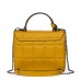 Дамска чанта Mony от естествена кожа, жълта