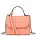 Дамска чанта Mony от естествена кожа, розова