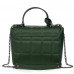 Дамска чанта Mony от естествена кожа, тъмнозелена