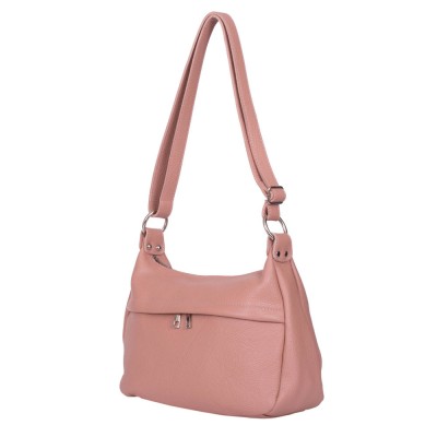 Чантата тип портмоне от естествена кожа Amelia, розова