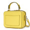 Дамска чанта от естествена кожа Caprice, светло жълта