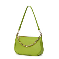 Дамска чанта от естествена кожа Romina, светло зелена