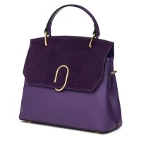 Чанта тип портмоне от естествена кожа Ruby, лилава