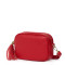 Дамска чанта от естествена кожа Vica, червена